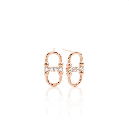 Rose Gold Diamond Earrings