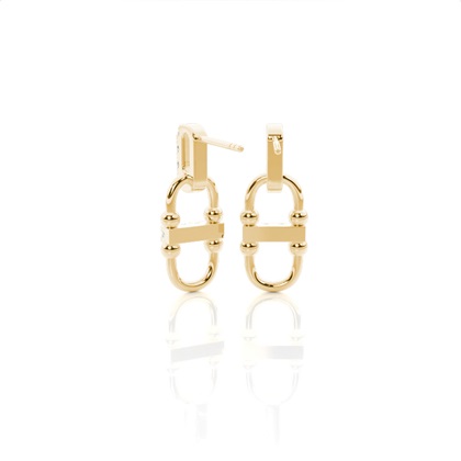 Interlink Diamond Dangling Earrings (Large)