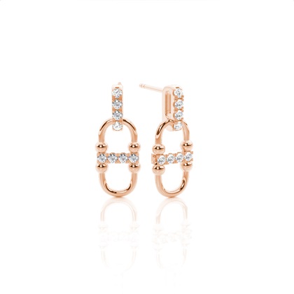 Rose Gold Diamond Earrings