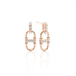Interlink Diamond Dangling Earrings (Large)