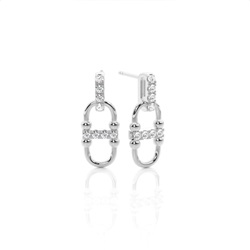 Interlink Diamond Dangling Earrings (Large)
