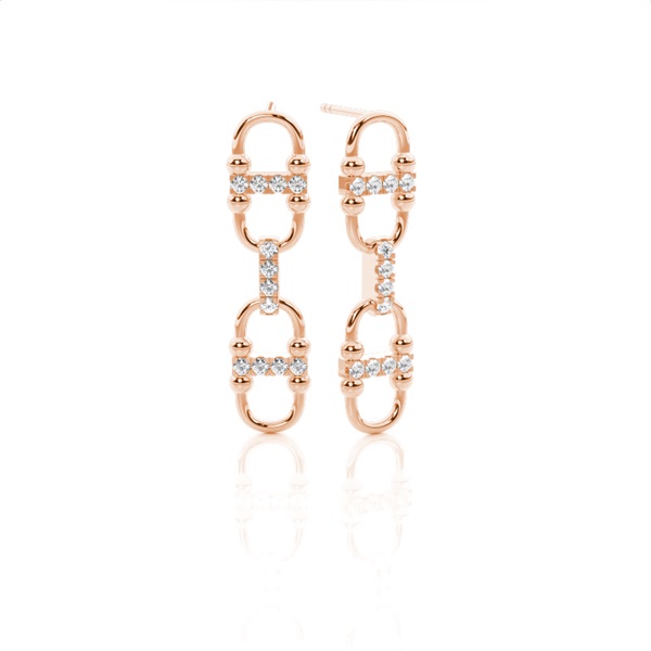 Multiple Interlink Diamond Earring (Petite)