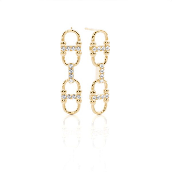 Multiple Interlink Diamond Earring (Petite)