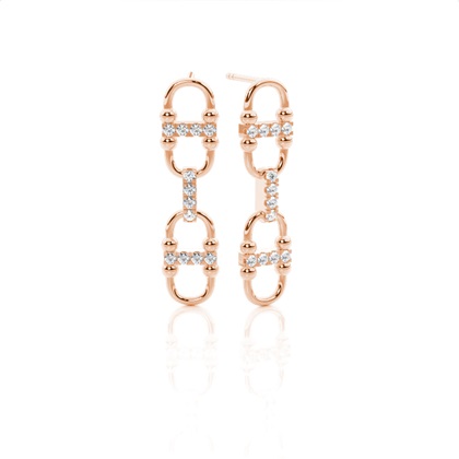 Rose Gold Diamond Earrings
