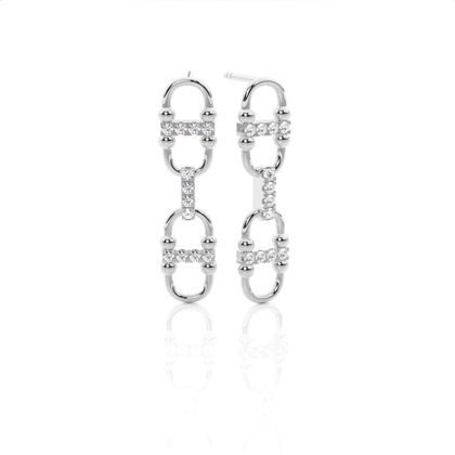 Multiple Interlink Diamond Earring (Petite)
