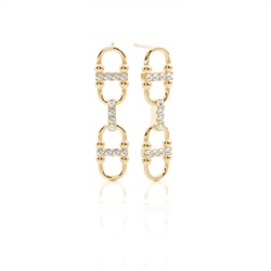 Multiple Interlink Diamond Earring (Petite)