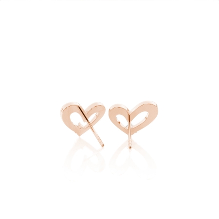 Heart Shape Delicate Diamond Stud Earrings