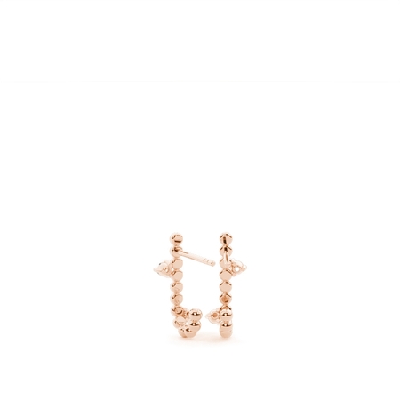 Beaded Delicate Diamond Stud Earrings