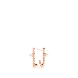 Beaded Delicate Diamond Stud Earrings