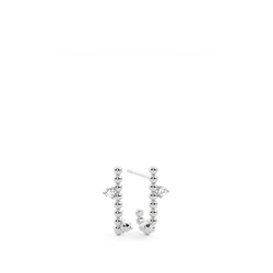 Beaded Delicate Diamond Stud Earrings