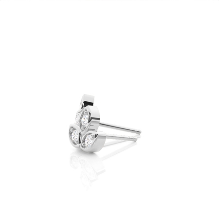 Zarte Diamant-Ohrstecker mit Blütenmotiv