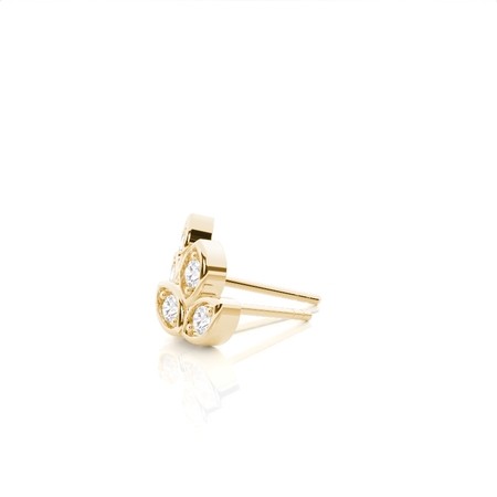 Zarte Diamant-Ohrstecker mit Blütenmotiv