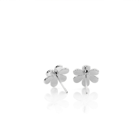 Floral Delicate Diamond Stud Earrings