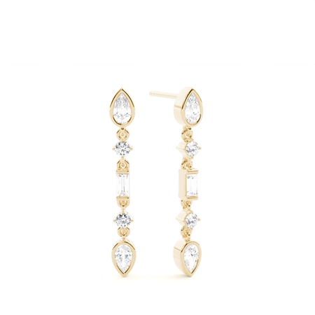 Diamant Ohrringe Gelbgold