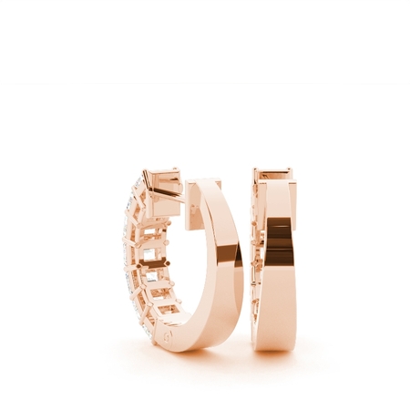 Rotgold Ohrringe Mit Diamanten