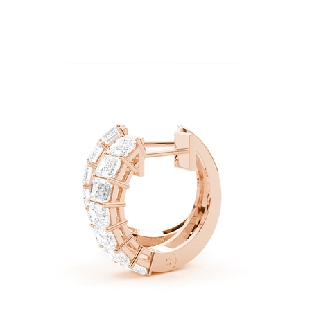 Creolen mit Diamanten im Smaragdschliff