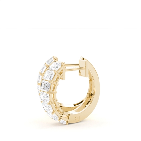 Creolen mit Diamanten im Smaragdschliff