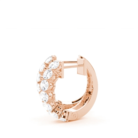 Creolen mit Diamanten im Ovalschliff