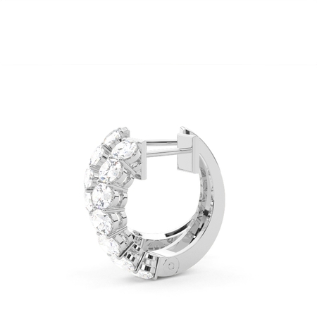 Creolen mit Diamanten im Ovalschliff