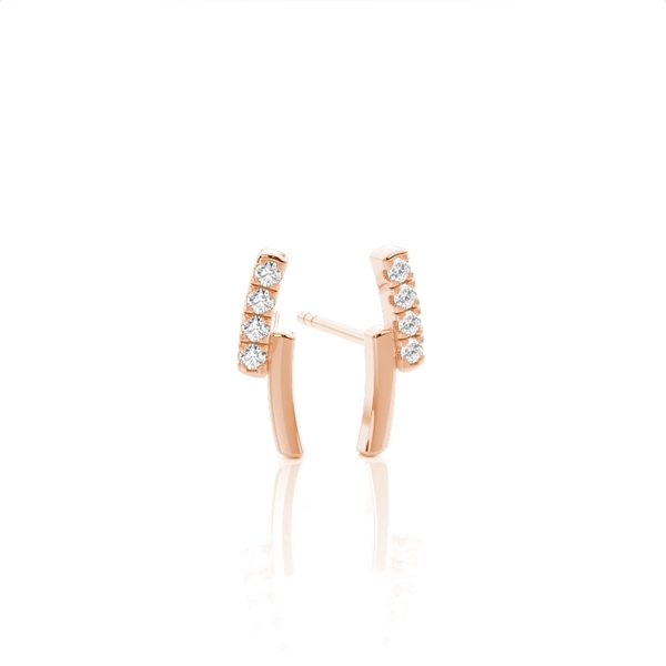 Zarte Everyday-Ohrstecker mit runden Diamanten