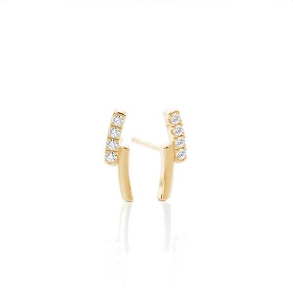 Zarte Everyday-Ohrstecker mit runden Diamanten