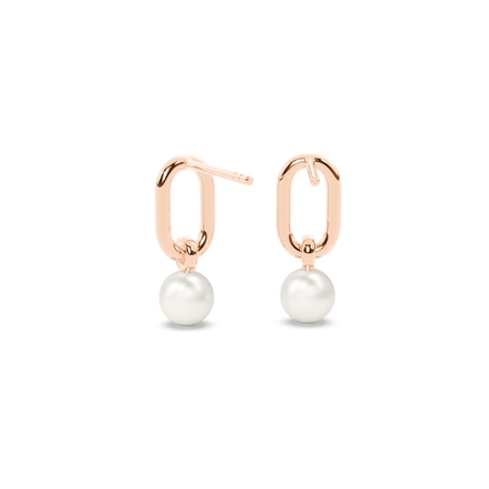 Elegante Süßwasserperlen-Ohrhänger mit zartem Behang