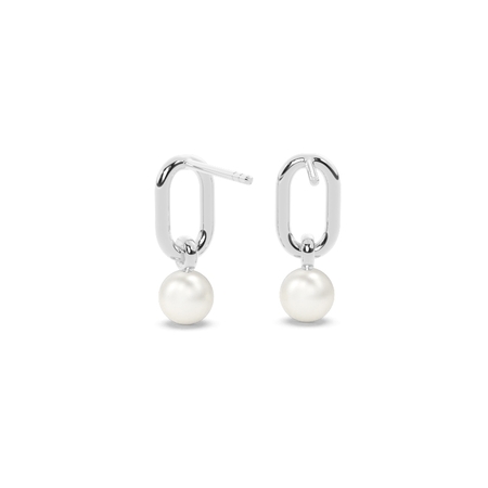 Elegante Süßwasserperlen-Ohrhänger mit zartem Behang