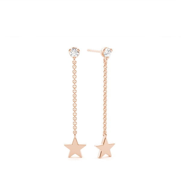 Elegante Diamant-Ohrhänger mit Stern-Motiv