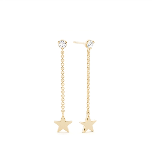 Elegante Diamant-Ohrhänger mit Stern-Motiv