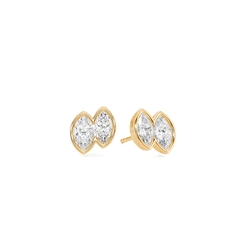 Toi Et Moi Bezel-Set Marquise Diamond Earrings