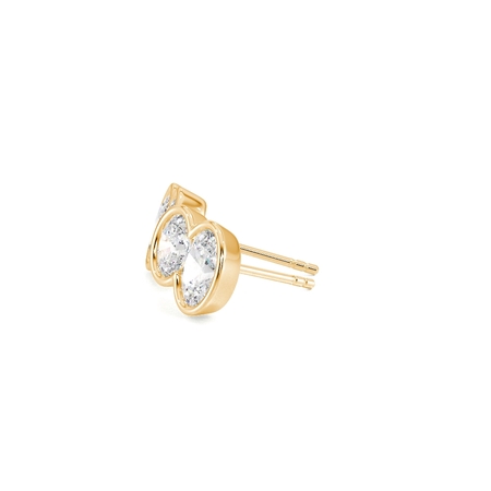 Toi Et Moi Bezel-Set Oval Diamond Earrings