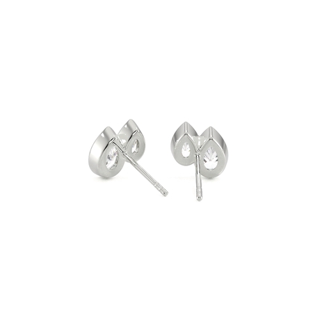 Toi Et Moi Bezel-Set Pear Diamond Earrings