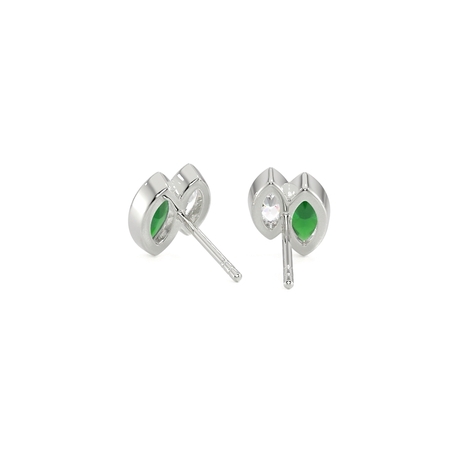 Toi Et Moi Bezel Set Marquise-Cut Emerald & Diamond Earrings