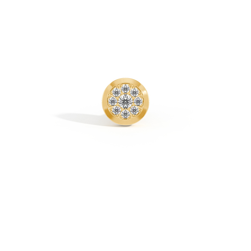 Diamond Cluster Men's Earring