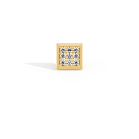 Diamond Cluster Men's Earring