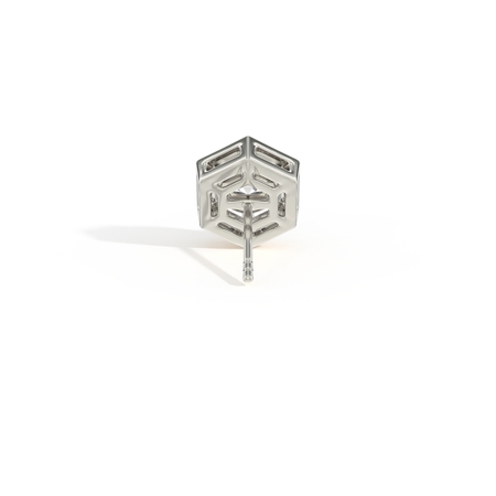 Hexagonal Diamond Men’S Stud Earring