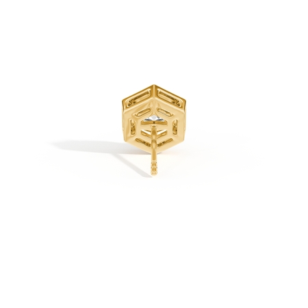 Hexagonal Diamond Men's Stud Earring