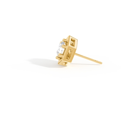 Hexagonal Diamond Men's Stud Earring