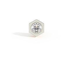 Hexagonal Diamond Men’S Stud Earring