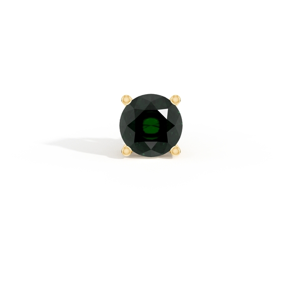 Round-Cut Emerald Men'S Earring