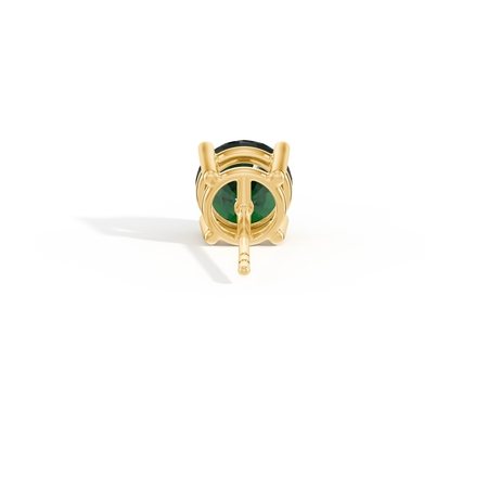 Round-Cut Emerald Men's Earring
