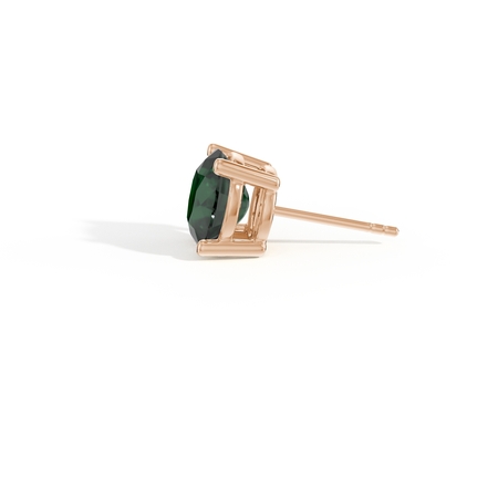 Round-Cut Emerald Men'S Earring