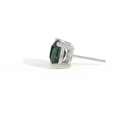 Round-Cut Emerald Men'S Earring