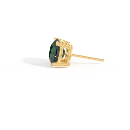 Round-Cut Emerald Men'S Earring