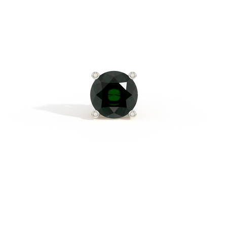 Round-Cut Emerald Men'S Earring