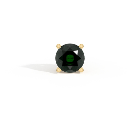 Round-Cut Emerald Men'S Earring