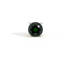 Round-Cut Emerald Men'S Earring