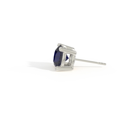 Round-Cut Blue Sapphire Men'S Earring