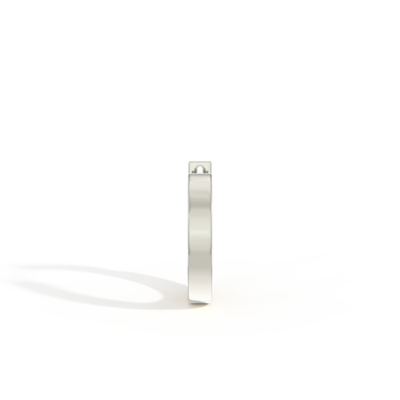 Princess-Cut Blue Sapphire Men’S Hoop Earring