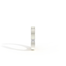 Princess-Cut Diamond Men’S Hoop Earring
